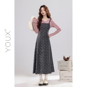 YOUXIANG | Đầm Voan Hoa Cổ Điển