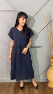Daster Long Busui Polos Daster Dewasa Kekinian Daster Bumil Daster Busui Resleting Daster Murah