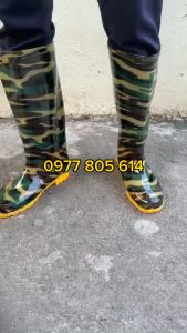 Ủng lao động đế vàng cứng Trường Thịnh size 39-44 ủng nhựa màu xanh ủng cao su lao động