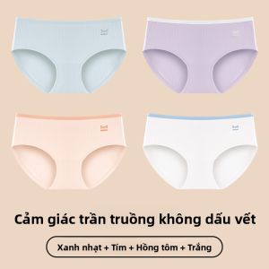 Quần lót tam giác MiiOW nữ làm bằng vải cotton thoáng khí không đường may