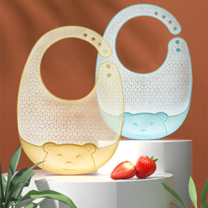 Food Grade Transparent Silicone Lightweight Oil Resistant Baby Bib Soft and Comfortable Childrens Drool Towel Burp Cloths