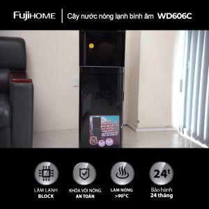 Cây nước nóng lạnh Nhập Khẩu Fujihome WD606C bình lọc máy lọc nước nóng lạnh mini uống tiết kiệm điện