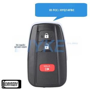Chìa Khóa Xe Điều Khiển Từ Xa Thông Minh 3 Nút 314.3MHz Dành Cho Toyota Prius 2016-2021 FCC ID HYQ14FBC Chất Liệu ABS + Kim Loại