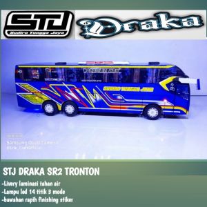 Mainan Bus Telolet Basuri Sudiro Tungga Jaya Draka miniatur bis stj Draka Mobil Mainan Hadiah anak