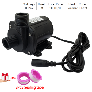 High Pressure Pump with Governor 1/2" Ceramic Pump 3000L/H 8M Head DC 12V 24V Submersible Brushless Pump with EU Adapter