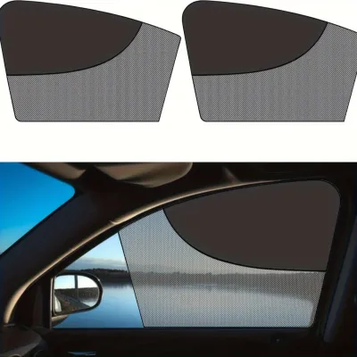 2-Pack Black Magnetic Car Sunshades - UV Protection and Heat Insulation Curtains Suitable for Cars
