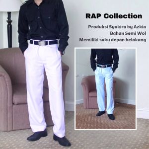 RAP - Celana Bahan Pria Putih-Celana Putih-Celana Kerja