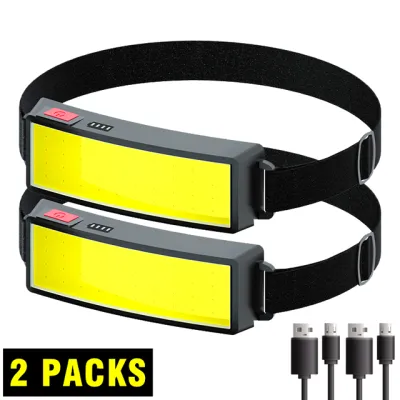 Hot COB LED Headlight Flashlight 3 Modes Light USB Rechargeable Head Lamp Built-in 1200mah Outdoor Hiking Camping Lamp