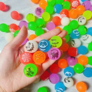 10-50Pcs Luminous ฮาโลวีนยืดหยุ่น Ball วันเกิด Party จะเป็นของขวัญสําหรับผู้เข้าพักยาง Bouncing Ball Pinata บรรจุรางวัล