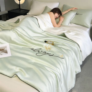KAMONI | Washed Ice Silk Summer Dormitory Bedding Set 2025 New