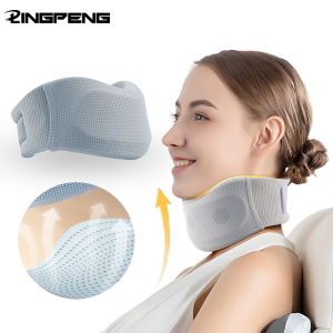 Neck Brace Support Foam for Neck Pain and Spine Pressure Adjustable Cervical Collar for Snoozing and Sleep Apnea