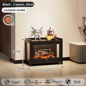 ZHUSHANXIA | Lighted Lockable Multi Functional Multilevel Display Case
