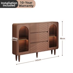 Vintage Slim Solid Wood Custom Storage Sideboard