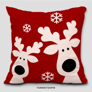 Nordic Style Christmas Pillow Double Sided Detachable Washable Sofa Cushion Santa Claus Pattern Home Decorative Pillow