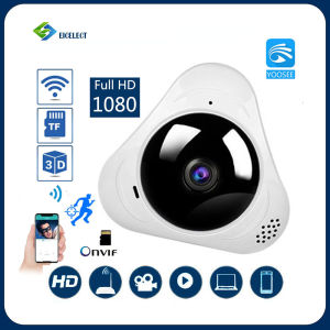 YOOSEE 3D VR 360 Degree Panoramic Camera 360 Degree Wifi Camera Smart Baby Monitor IP Camera Wireless Mini Fisheye Panoramic CCTV Indoor Security P2P Home Security