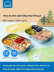 LocknLock | Children Baby Partitioned Dinner Plate With Lid