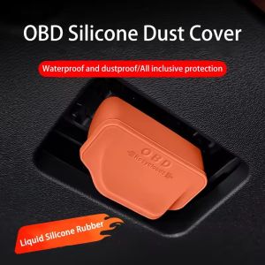 2PCS Car OBD Port Dust Cover Universal Silicone Waterproof Protector Auto Diagnostic Connector Plug Cap Interior Decor Accessories