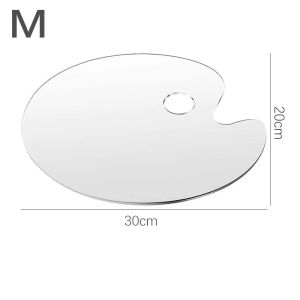 1pcs  Acrylic Clear Paint Tray High-quality Drawing Supplies Transparent Paint Palettes Gouache Oval Pigment Pallet