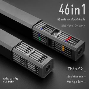 Bộ Tua Vít Chính Xác 43 Trong 1 Torx Hex Phillips Từ Bit Bộ Cho Điện Thoại Đồng Hồ Laptop Mini Sửa Chữa Chống Trơn Trượt 2 Đầu Đa Năng Bộ Dụng Cụ