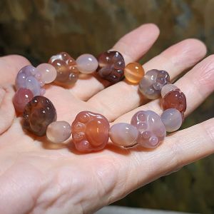 Premium Yanyuan Agate Bear Paw bracelet [Natural Crystal] 优质盐源玛瑙熊掌手链