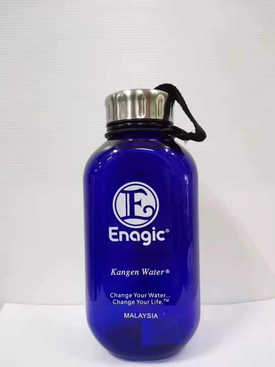 READY STOCK Kangen water bottle blue sliver cap 1Liter Lazada