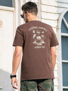 Enjeolon | Heavy Outdoor Hiking Print T-Shirt 220g