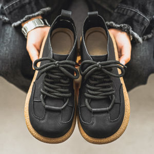 Mens Low-Top Casual Shoes Comfortable Soft Bottom Retro Style British Work Boots Spring Autumn Seasonal Fashionable Boots