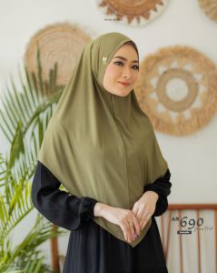 Hijab Arrafi jilbab kerudung Khimar jumbo non pet Arrafi 690 Khimar jumbo terbaru