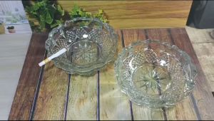 WADAH SAMPAH Asbak Rokok Kaca BR Bulat Beling Bening Unik Ashtray Simple Kafe Resto