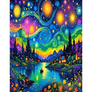 Colorful Town Landscape Artwork Jigsaw Puzzle 500/1000/1200/2000PCS Stress Relief Puzzle Wall Art Decor Gift