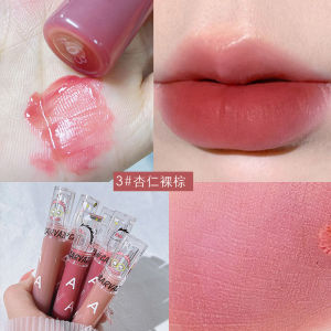 Li Jiaxiao Recommend Water-Sensitive Matte Mirror Lip Lacquer Plain Milk Tea Powder Apricot Nude Color Series Lipstick Student Authentic