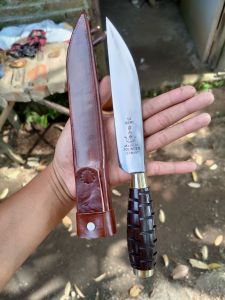 pisau cap garpu lokal 18cm gagang ukir