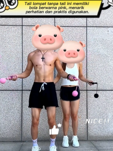 Skipping Skiping Lompat Tali Loncat Jump Rope Alat Olahraga Beban / Tali Skipping Ropeless Tali Lompat Bola Tanpa Kabel Skipping Ballrope Pelatihan Kebugaran Indoor/Outdoor