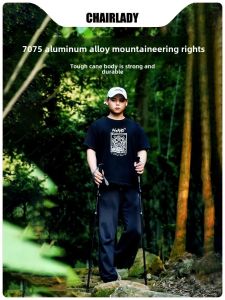 Ultra-Light Portable Folding Carbon Trekking Poles Outdoor Hiking Equipment Childrens Womens Style Mountain Climbing Stick