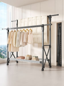 JIAJIESHI | Collapsible Adjustable Floor Standing Clothes Drying Rack