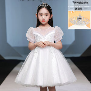 Lễ Phục Bé Gái Váy Công Chúa Sinh Nhật Trẻ Em Váy Bồng Váy Cưới Trẻ Em Hoa Mùa Hè Trang Phục Biểu Diễn Piano Người Dẫn Chương Trình Bé Gái