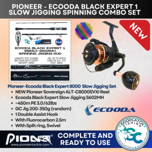 Pioneer Altitude & Ecooda Black Expert Slow Spin Jigging Combo Set Fishing