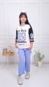 Setelan Anak Motif Baseball Usia 8-12 Tahun Bahan Vista Terry