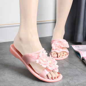 Dép Nhựa Đế Phẳng Thường Ngày Mùa Hè Cho Nữ Dép Đế Mềm Chống Trượt Chống Thấm Nước Dép Đi Biển Đế Bằng Đế Phẳng