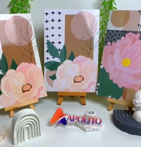 HIASAN DINDING BUNGA (20X30CM) DAUN BUNGA AESTETIK ABSTRAK RUANG TAMU WALL DECOR PAJANGAN DINDING POSTER KAYU DAUN BUNGA AESTETIK