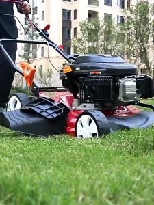 Grass Trimmer 4-Stroke Gasoline Lawn Mower Heavy Duty Walk-behind Grass Cutter Trimmer(4000W)