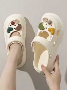 Mary Janes Thick Heel Sandals Womens 2024 New Summer Outdoor Wear Heightening Anti-Slip Deodorant Beach Sandals