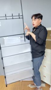 AONEZ Rak Sepatu 4 Susun Rak Sepatu Rak sepatu 4/10 lapis rak sepatu non-anyaman rak sepatu portabel rak sepatu murah