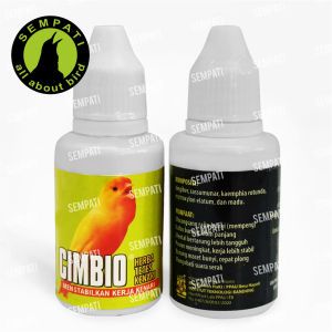 SEMPATI Cimbio Kenari Herba Tetes Vitamin Harian Burung Kenari Menambah Rajin Kicau Stamina Power Nafas Panjang CMBSKN