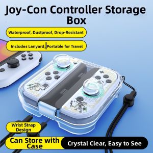 BIJIBITE | Compatible with Nintendo Switch Joy-Con Case Hard Shell Transparent Portable Bag