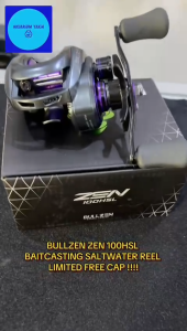 4077 MESIN PANCING BULLZEN ZEN 100HSL BAITCASTING SALTWATER REEL - LIMITED  FREE CAP !!!!