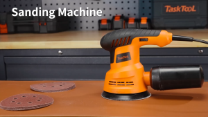 TASKTOOL 300W 5Inch Electric Sander 6-Speed Handheld Polishing Sanding Machine Car Waxing Polisher 12000RPM 220V UK Plug