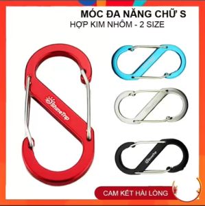 Móc khóa treo chữ S 2 đầu đa năng hợp kim nhôm nhiều màu