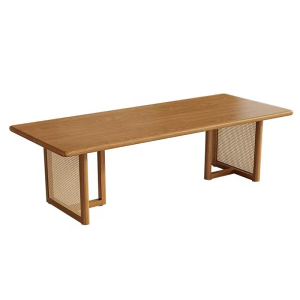 Modern Simple Style Extendable Rectangle Wooden Dining Table Set with Chairs Natural Wood Color Lunch Table Furniture Home