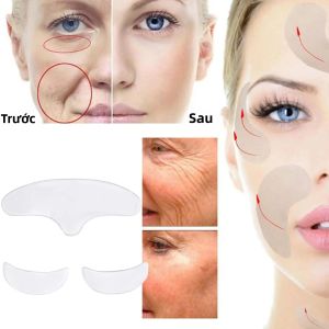 Mặt Nạ Silicon Tái Sử Dụng Chống Nhăn Mềm Mại Thoải Mái Dễ Mang Theo Dụng Cụ Chăm Sóc Da Mặt Cho Trán & Vùng Mắt Sử Dụng Hàng Ngày